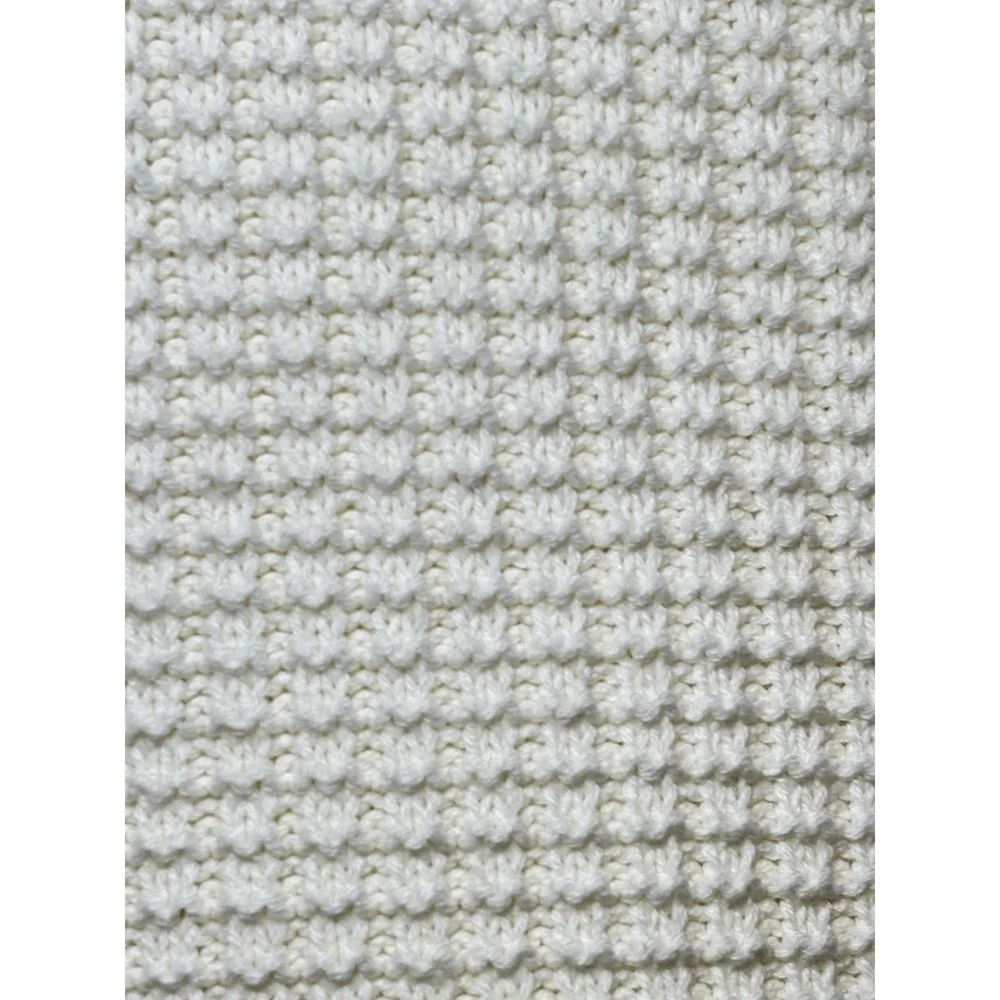 NWT Lucky Brand Women's Knit Sleeveless Sweater Pullover Size XL Cream Textured - Picture 3 of 7